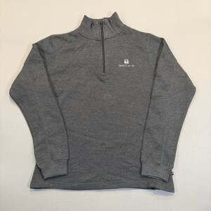 Pennant Beck's 1/4 Zip Pullover Size Large Gray Fleece Sweatshirt